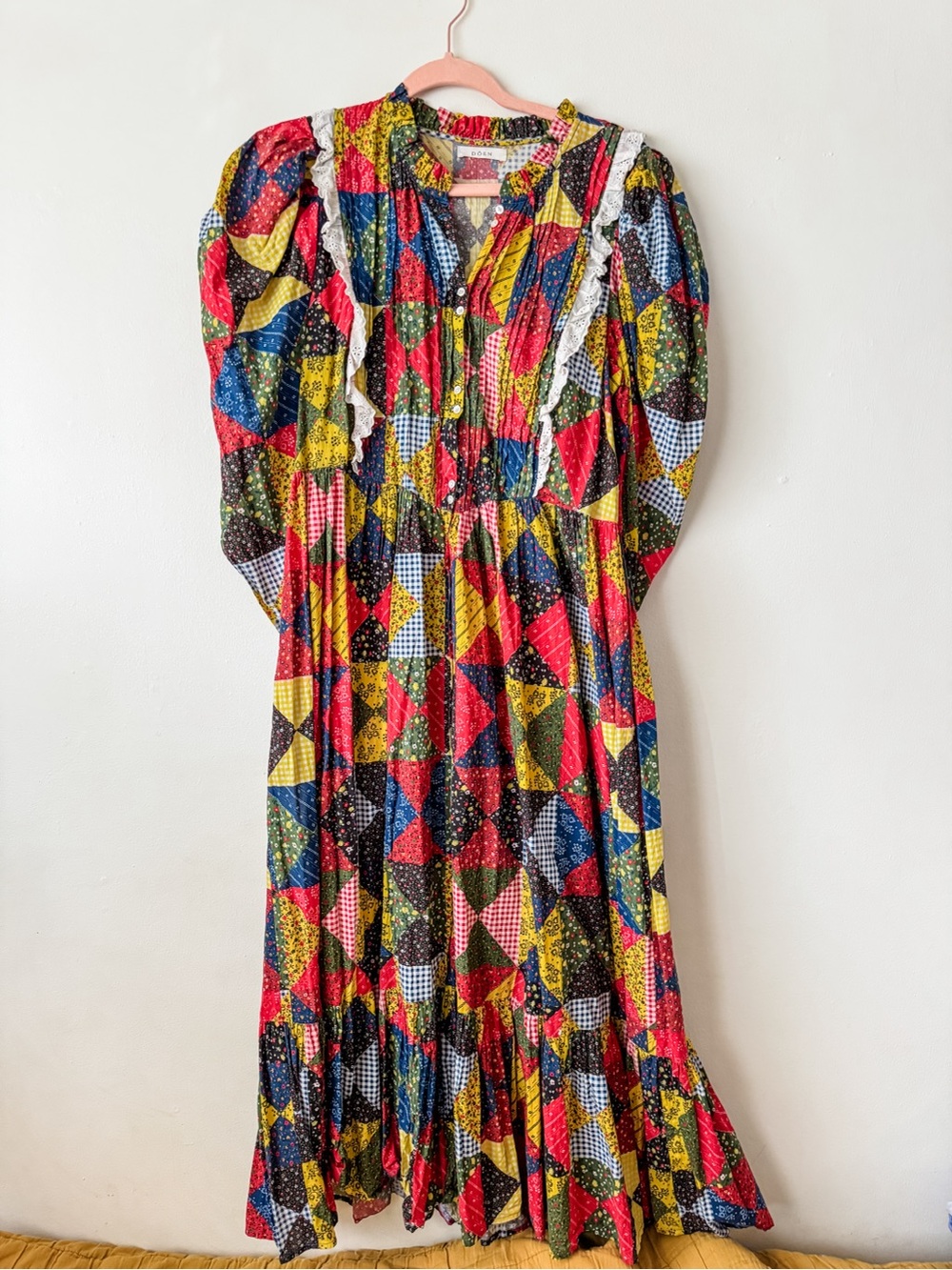 Dôen Nicolette patchwork dress, size XXL